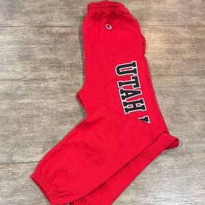 Champion Utah Utes Red Joggers with Logo